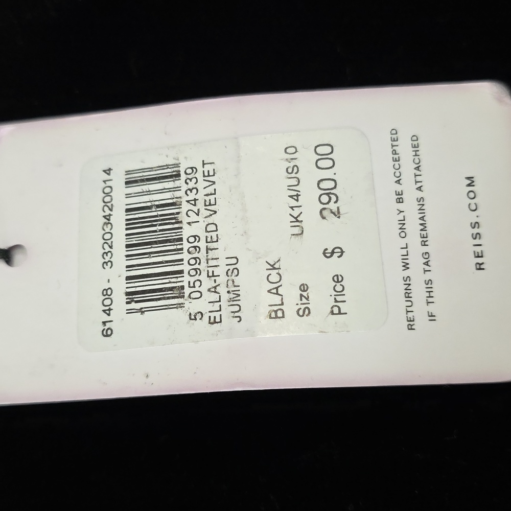 NWT REISS | $290 Ella Velvet Jumpsuit - Picture 8 of 10